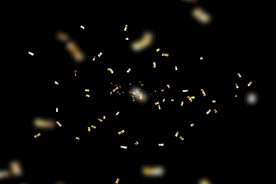 金色节日纸屑图片 