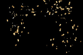 金色节日纸屑图片 