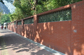 红墙青竹美院墙