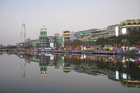 中山石歧江边商区广场