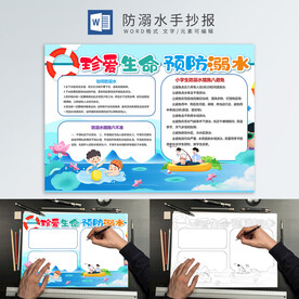 防溺水手抄报