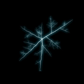 雪花状闪电闪光雷电叠加背景素材