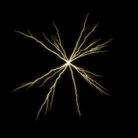 雪花状闪电闪光雷电叠加背景素材