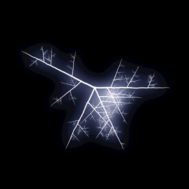 雪花状闪电闪光雷电叠加背景素材