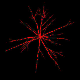 雪花状闪电闪光雷电叠加背景素材