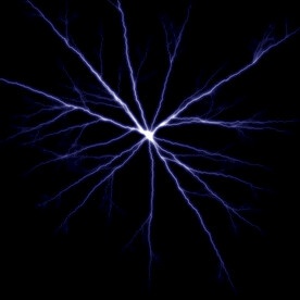 雪花状闪电闪光雷电叠加背景素材