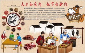 最新驴肉背景墙PSD模板下载