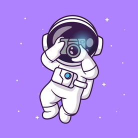 矢量卡通宇航员