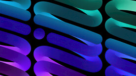 蓝紫色几何3D渐变科技背景