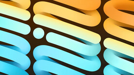 黄蓝色几何3D渐变科技背景