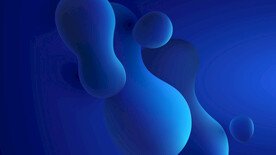 3d蓝色玻璃质感抽象科技线条