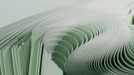 淡绿色3d规则波浪抽象科技纹理