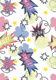 趣味爆炸气泡英文可爱