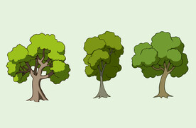 卡通树插画