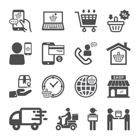 物流购物矢量图表