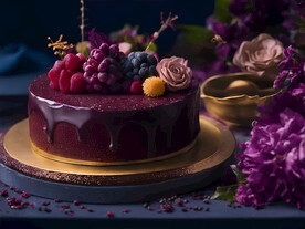 美味巧克力蛋糕展示