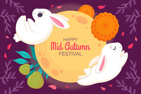 中秋插画海报