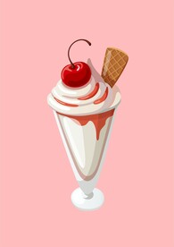 樱桃车厘子冰激凌冰淇淋