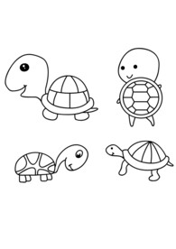 手绘简笔乌龟