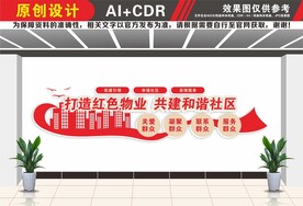 红色社区文化墙