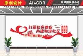 红色物业红色社区文化墙