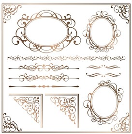 矢量欧式边框花纹