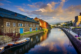 北海道小樽运河风光