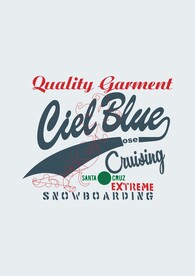 可乐字体美式潮流印绣花