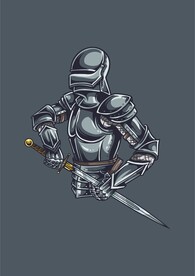 罗马帝国金属盔甲古战士