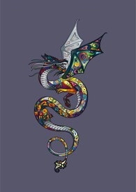 飞龙在天炫彩珠光中国风国潮