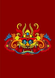 国风醒狮国潮狮子头