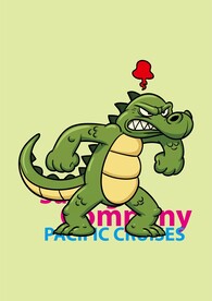 生气的鳄鱼愤怒气愤