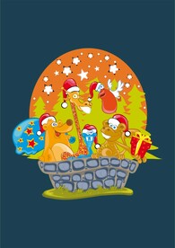 圣诞节小麋鹿彩蛋收礼物