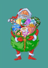 圣诞老人派礼物圣诞节快乐