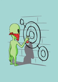 外星人来地球涂鸦