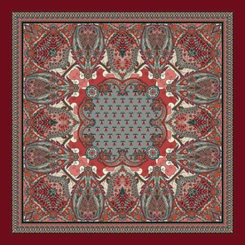 大牌方巾花型图