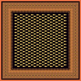 大牌方巾花型图