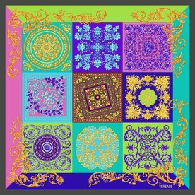 大牌方巾花型图