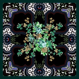 大牌方巾花型图