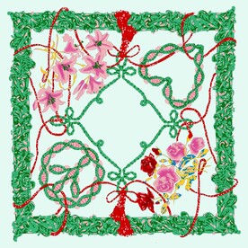 大牌方巾花型图