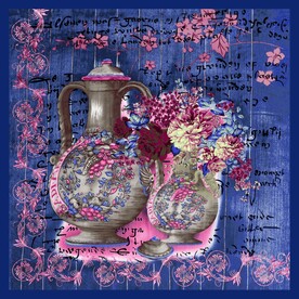 大牌方巾花型图