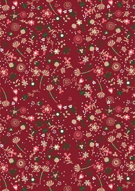 红色小碎花大妈广场舞背景