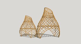 鱼篓形状景观小品