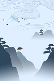 中国风山水背景