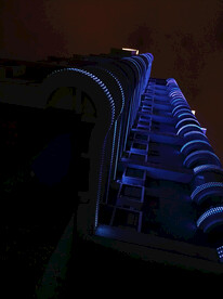 大厦建筑夜景细节