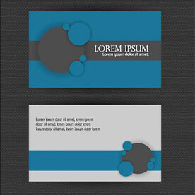 深蓝色简约商务企业名片模板