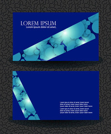 深蓝色简约科技感商务企业名片