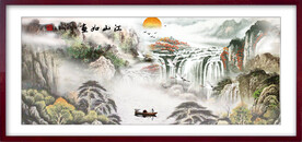 中国风山水风景画装饰画