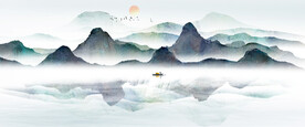 水墨山水装饰画