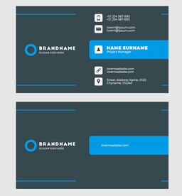 黑色简约个人商务企业名片模板